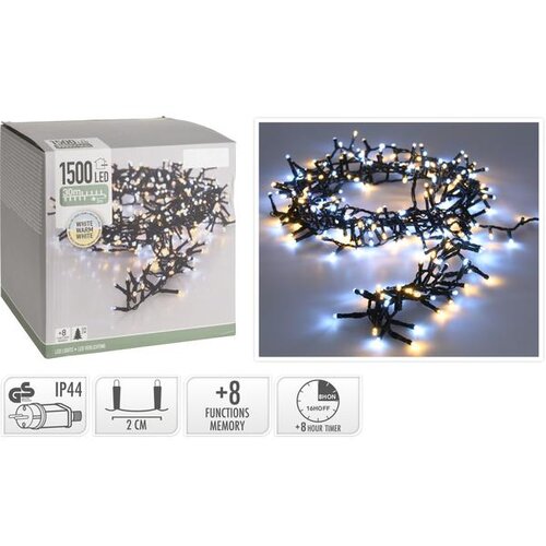  BOŽIĆNA RASVJETA CLUSTER 1500LED 30METARA Slike