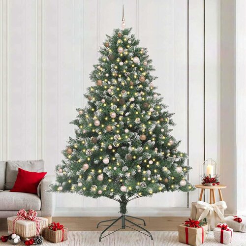 vidaXL Umestno božično drevo med 300 LED Zelena 160 x 160 x 240 cm Cene