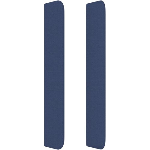  Uzglavlje s u&amp;scaron;ima plavo 203x16x118/128 cm od tkanine Slike