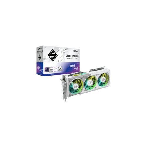 AsRock B580 SL 12GO OC VGASteel Legend, Intel Arc B58012GB 192-bit GDDR6, A-RGB, 3xDP, HDMI Slike