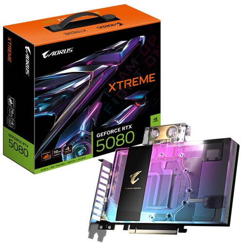 Gigabyte AORUS GeForce RTX 5080 XTREME WATERFORCE WB 16G Graphics Card - 16GB GDDR7, 256bit, PCI-E 5.0, 2805MHz Core Clock, 3 x DP 2.1a, 1 x HDMI 2.1b, NVIDIA DLSS 4, GV-N5080AORUSX WB-16GD Cijene