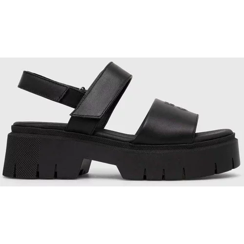 Hugo Kožne sandale KrisSandal za žene, boja: crna, s platformom, 50513525