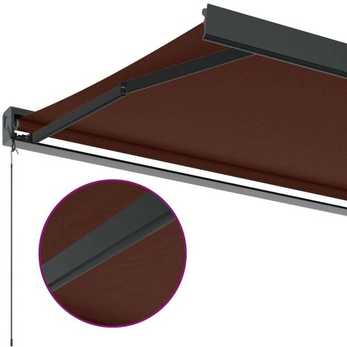 VidaXL Tenda na ručno uvlačenje smeđa 350 x 250 cm Slike