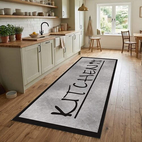  Staza za kuhinju 80x160cm sa gumenom podlogom &ndash; Kitchen sivi, VKG-008 Cene