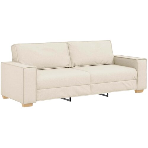 SOFA 2 pcs Bež 220 x 80 x 84 cm Platnasta tkanina Slike