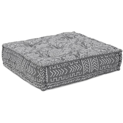 vidaXL Pouf Sivi Tkanina (100% pamuk) 70 x 70 x 54 cm Pouf Moderni Cijene
