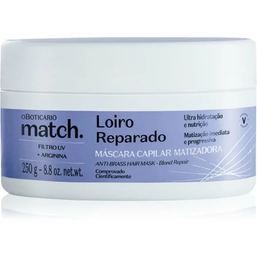 oBoticário Match regenerirajuća maska za plavu kosu 250 g