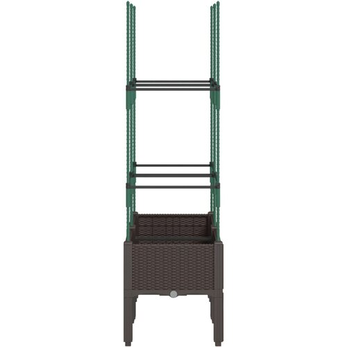  Vrtna sadilica s re&amp;scaron;etkom smeđa 80 x 40 x 142,5 cm PP Slike