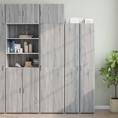 vidaXL Ozka omara za shranjevanje siva sonoma 50x42,5x225 cm inž. les Cene