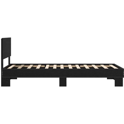  Okvir kreveta s uzglavljem Crni hrast 80 x 200 cm - Crni hrast Slike