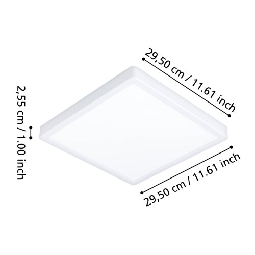 Eglo 901379 - LED RGBW prigu&amp;scaron;iva plafonsko svetlo za kupatilo FUEVA-Z LED/13,5W/230V 29,5cm IP44 bela Slike