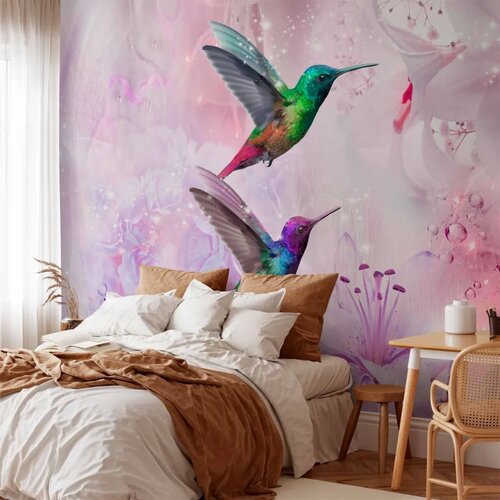  Foto tapeta - Colourful Hummingbirds (Purple) 350x256 Premium Cene