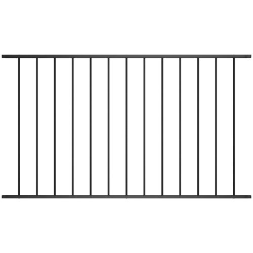 vidaXL Panel za ogradu od čelika obloženog prahom 1,7 x 1 m crni Cijene