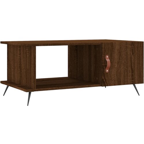 Maison Chic Klubska mizica - kavna mizica - Nizka mizica rjavi hrast 90x50x40 cm inženirski les, (21753224) Slike