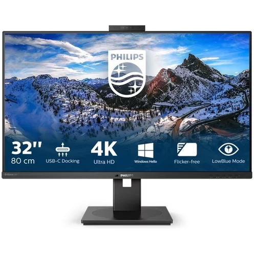 Philips Monitor 80 cm (31,5") 329P1H/00 3840x2160 IPS 4ms 2xHDMI2.2 DisplayPort USB-C 90W 4xUSB3.1 Pivot Kamera Zvočniki 3H sRGB128% RJ45 Web kamera, (20574243)