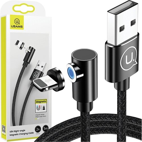 Usams USB-A/LIGHTNING KABEL 1M KOTNI MAGNETNI ZA IPHONE ČRN, (21980350) Cene