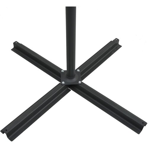  Konzolni vrtni suncobran s čeličnim stupom LED 250x250cm azurni Slike
