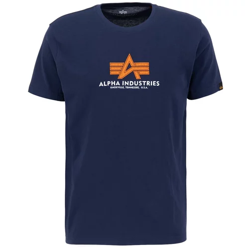 Alpha Industries Majica mornarsko plava / narančasta
