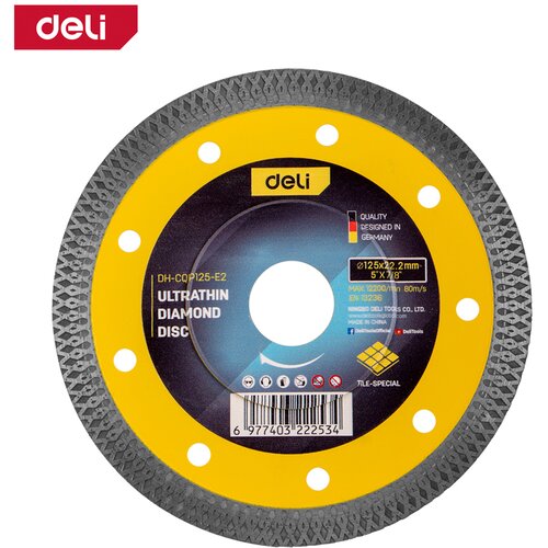 Deli ALATI Dijamantska rezna ploča Ultra thin EDH-CQP125-E2, 125mm Slike