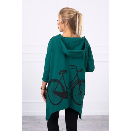 Kesi Cycling print sweatshirt green Slike