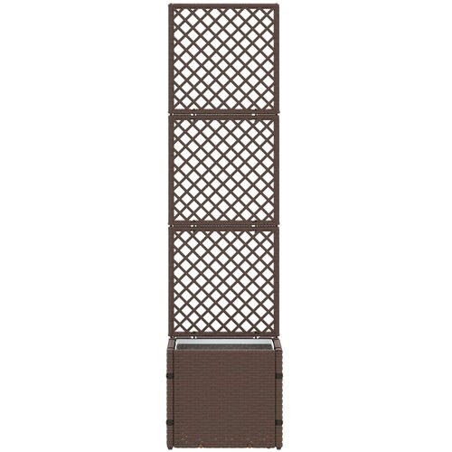  Vrtni re&amp;scaron;etkasti saksija Smeđa 35 x 30 x 135 cm Metal Slike