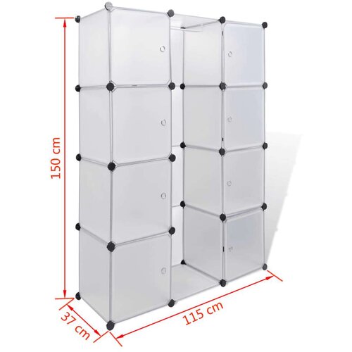 VidaXL modularni Kabinet s 9 Odjeljaka 37 x 115 x 150 cm Bijeli Slike