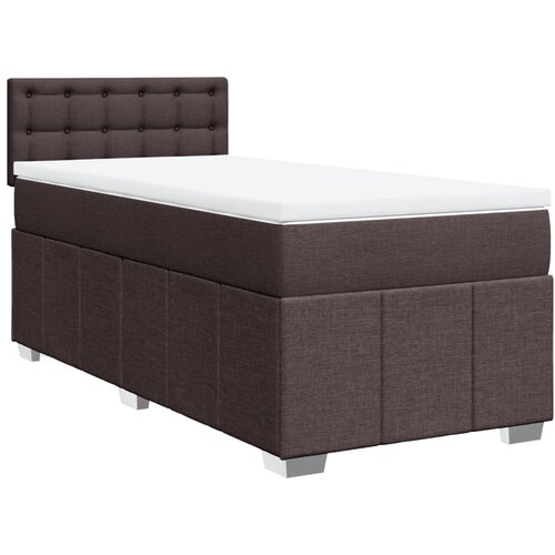 vidaXL Krevet s oprugama i madracem tamnosmeđi 80x200 cm od tkanine Cijene
