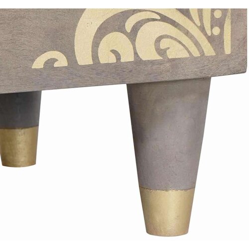 VidaXL Noćni ormar 2 pcs Siva 40 x 33 x 46 cm masivno drvo manga Slike