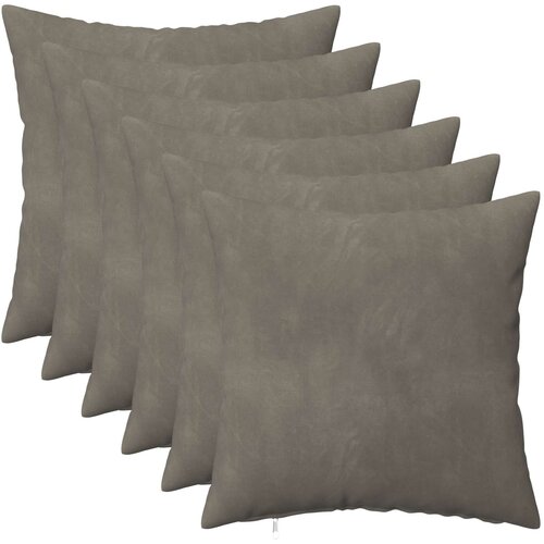  Presvlaka za jastuk 6 pcs HEERLEN Svjetlosiva 50 x 50 cm Baršun Cene