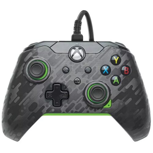 Pdp xboxone/xsx&pc wired controller carbon neon (green) Slike
