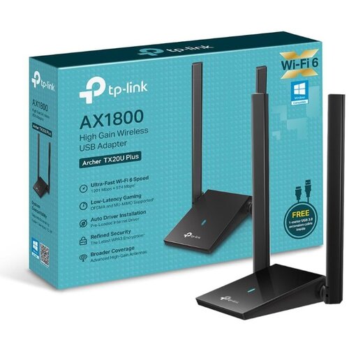 Tp-link Archer-TX20U AX1800 Dual Band Wi-Fi 6 Wireless USB Adapter, 1201 Mbps at 5 GHz + 574 Mbps at... Cijene
