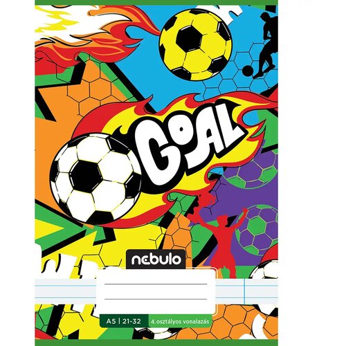 NEBULO Goal črtasti zvezek za 4. razred A/5 21-32 Slike