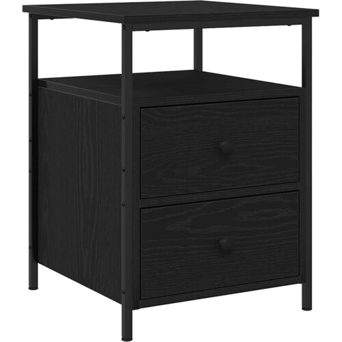  Noćni ormar s ladicama 2 pcs Crni hrast 34 x 35,5 x 50 cm Slike