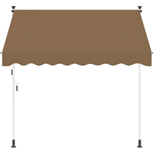  Ručno sklopiva tenda Bež 350 cm - Bež 350 cm Bijeli okvir Slike
