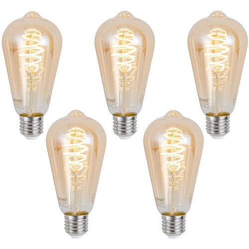 LUUMR Komplet 5 Pametne zatemljive LED žarnice E27 ST64 jantar 4,9 W 320 lm 2500 K Cene