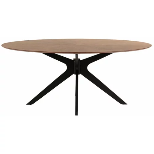 Kave Home Jedilna miza z mizno ploščo v hrastovem dekorju v naravni barvi 110x180 cm Naanim –