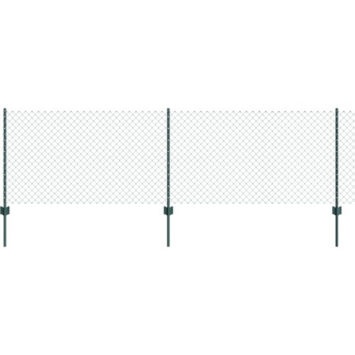 vidaXL Verižna ograja z 22 U stebrički Zelena 0.8x25 m Jeklo, (22084540) Cene