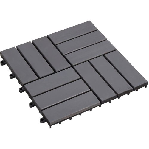 vidaXL Talne plošče 10 kosov sive 30x30 cm trden akacijev les Cene