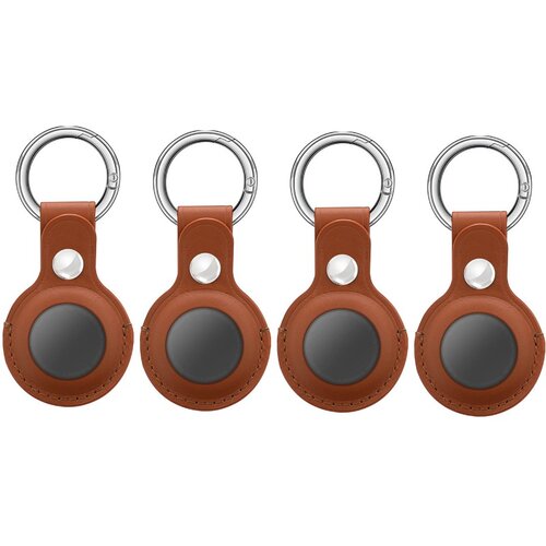 INF etui airtag z obeskom za ključe iz pu usnja, paket 4 kosov brown, (21264746) Cene