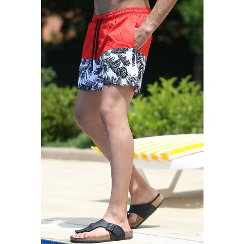 Madmext Swim Shorts - Red - Graphic Slike