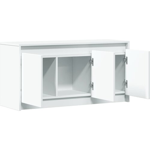  ormarić LED bijeli 100 x 34 x 50 cm od konstruiranog drva Slike