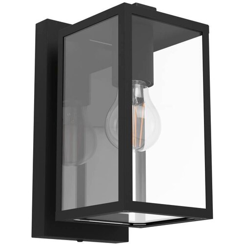 Eglo Vanjska zidna svjetiljka Budrone (270 x 165 x 120 mm, Crna, Prozirno, IP44) Slike
