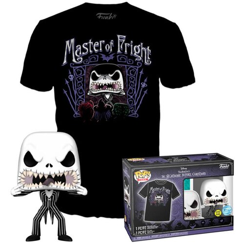 Funko pop! &amp;amp; tee: disney - jack skellington - extra veliko - (xl) - disney: noč pred božičem - majica - oblačila z zbirljivo vinilno figuro - ideja za darilo - igrače in kratki rokav top uni, (21238747) Slike