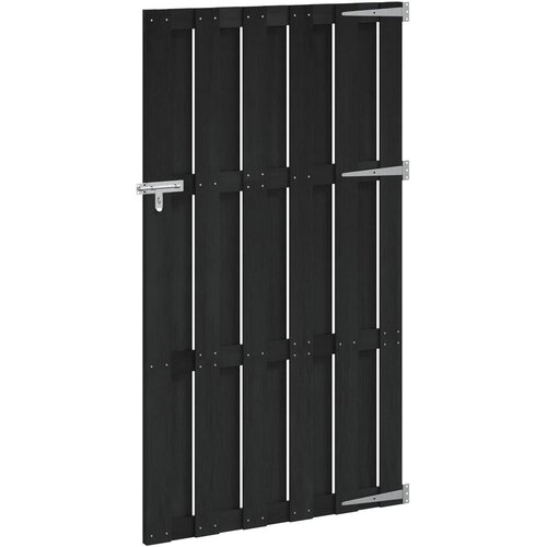  Vrtna vrata 100 x 180 cm WPC i aluminij Crna Slike