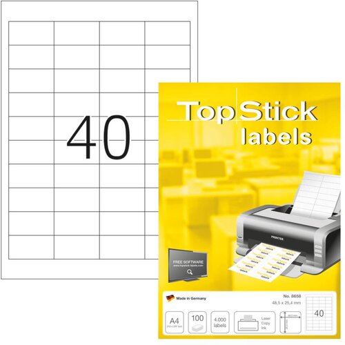 Herma etikete topstick 48,5X25,4 A4/40 1/100 ( 02H879001 ) Cene