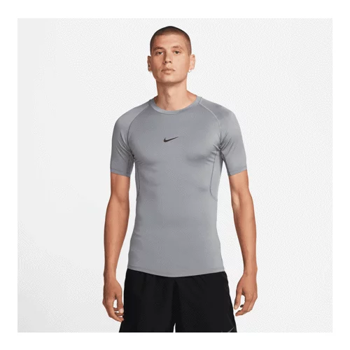 Nike Tehnička sportska majica 'PRO' bazalt siva / crna