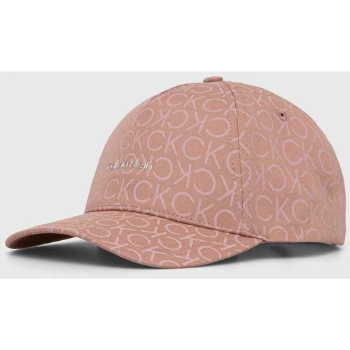 Calvin Klein Bombažna bejzbolska kapa roza barva