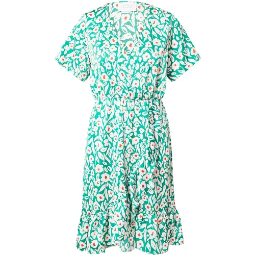 SISTERS POINT Ljetna haljina 'EZAI' zelena / narančasta / bijela