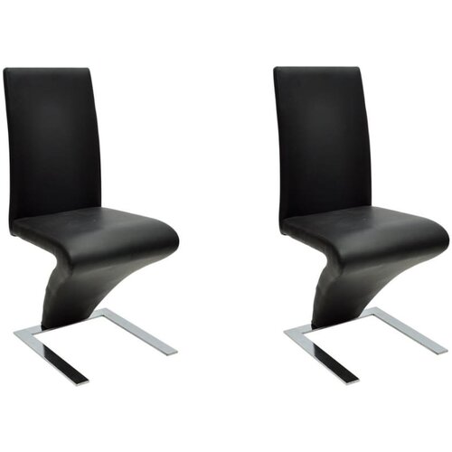 Maison Chic Jedilni stoli - Vzorci stoli 2 kosa črno umetno usnje A262, (22032820) Cene