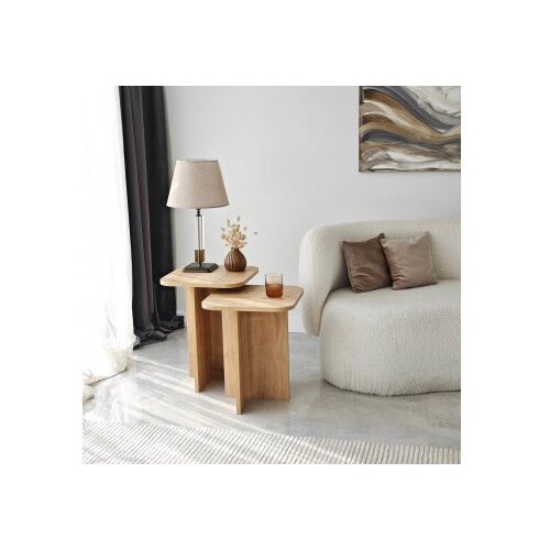 Hanah home Blues Oak Set 2 stolčića, Bež Slike